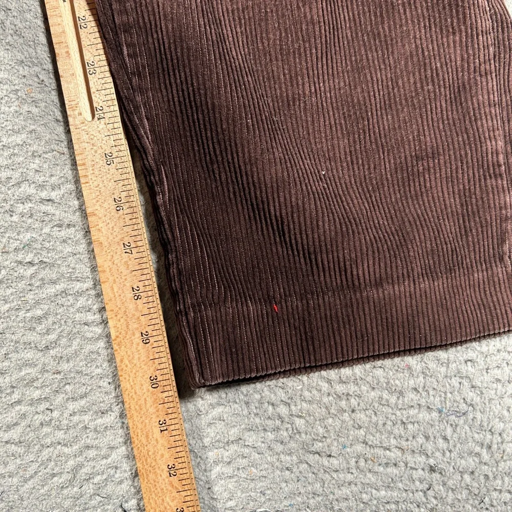 Vintage LL Bean Pants‎ Mens 34x30 Brown Corduroy Cargo Baggy Loose Skate Y2K Zip - Picture 7 of 10